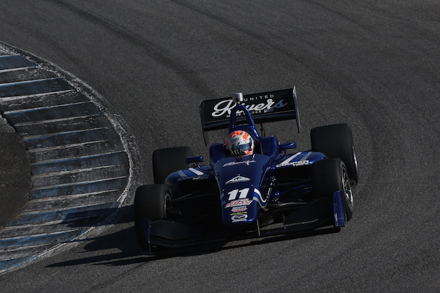 Ed Jones will return to a brilliant blue Mazda powered Carlin car for his second season in the Indy Lights presented by Cooper Tire series. (Photo courtesy of Indianapolis Motor Speedway, LLC Photography)